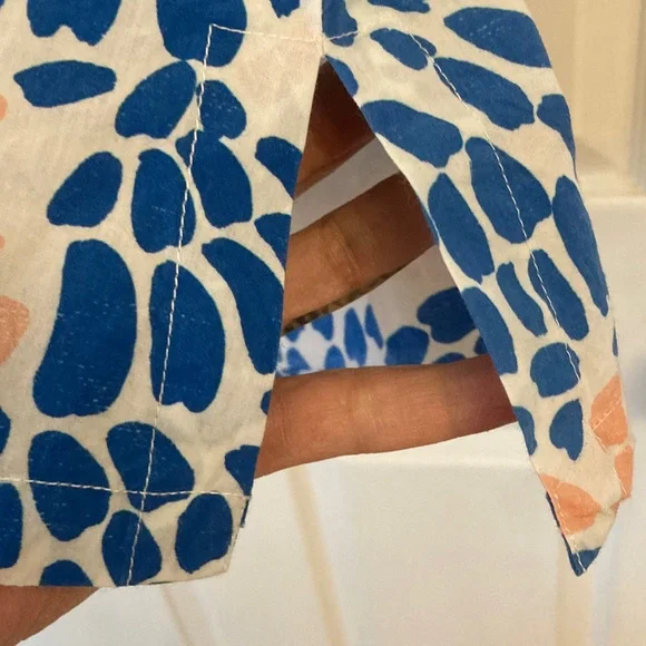 Oliphant Blue and Orange Patterned Blouse - Picture 6 of 10